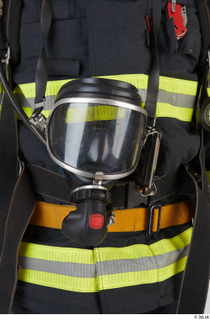 Sam Atkins Firefighter in Protective Suit details of uniform upper…